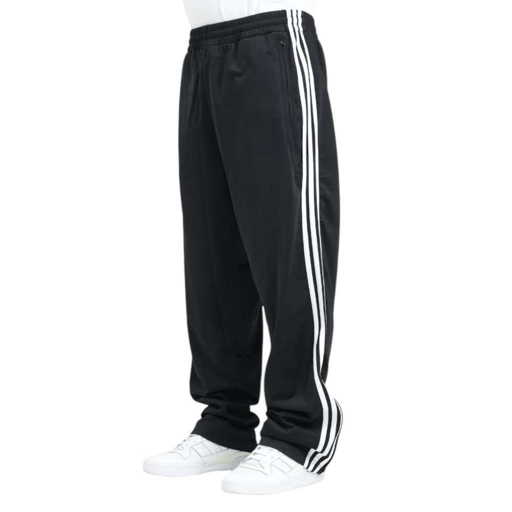 NBN Gear Big & Tall Black Track Pants White Stripes Open Zipper Hem Mens…